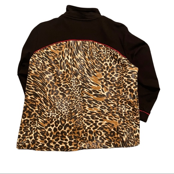 ALIA SZ 20P- CHEETAH PRINT ZIPPERED JACKET - Picture 4 of 10
